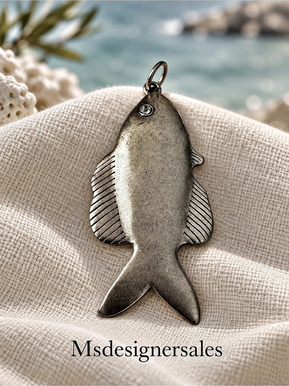 Fish Pendant in Silver Like New 313